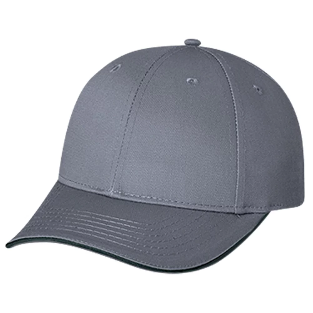 Casquette en polycoton avec bordure contrastée