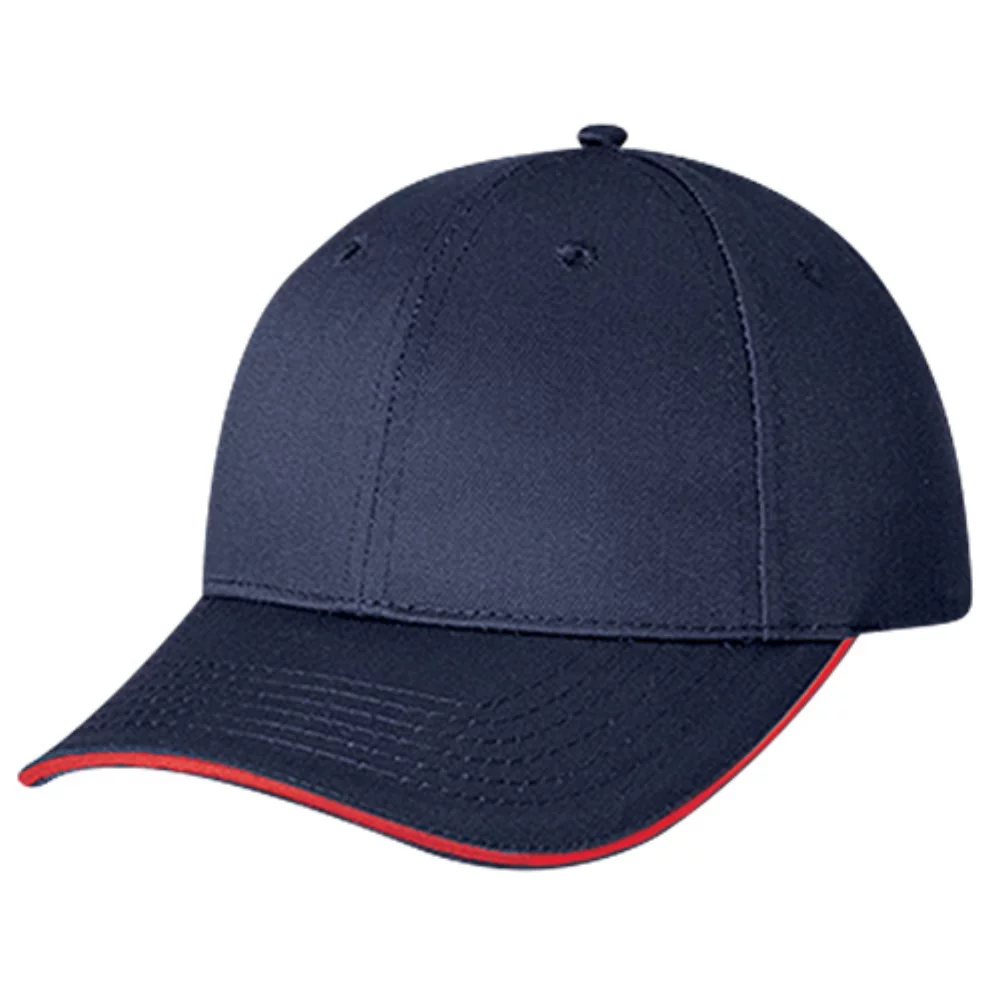 Casquette en polycoton avec bordure contrastée