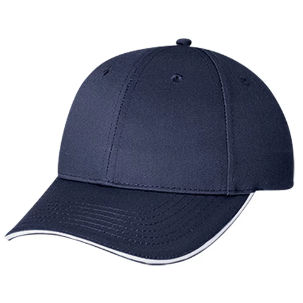 Casquette en polycoton avec bordure contrastée