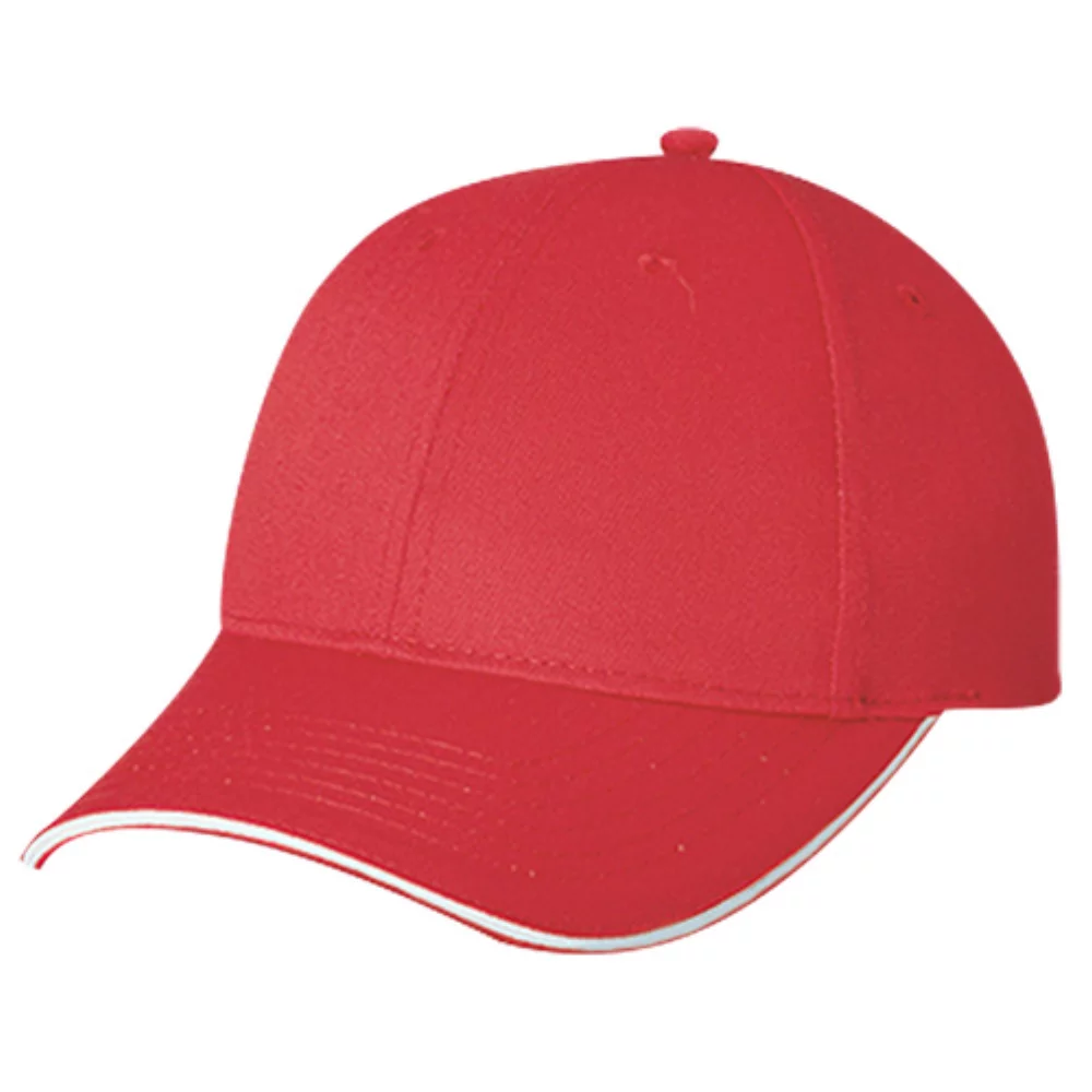 Casquette en polycoton avec bordure contrastée