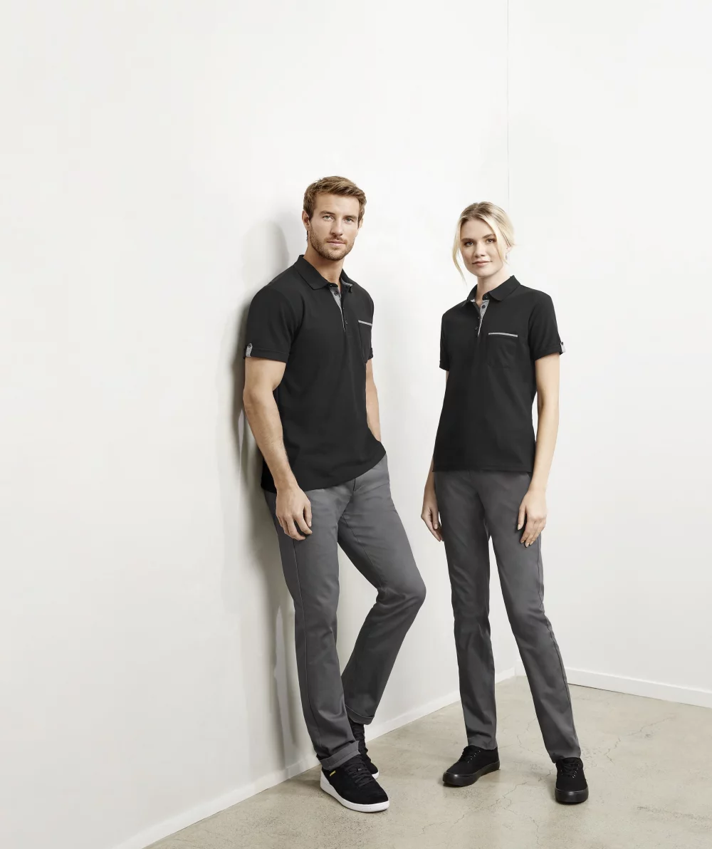 Edge Contrast Check Men's Polo Shirt