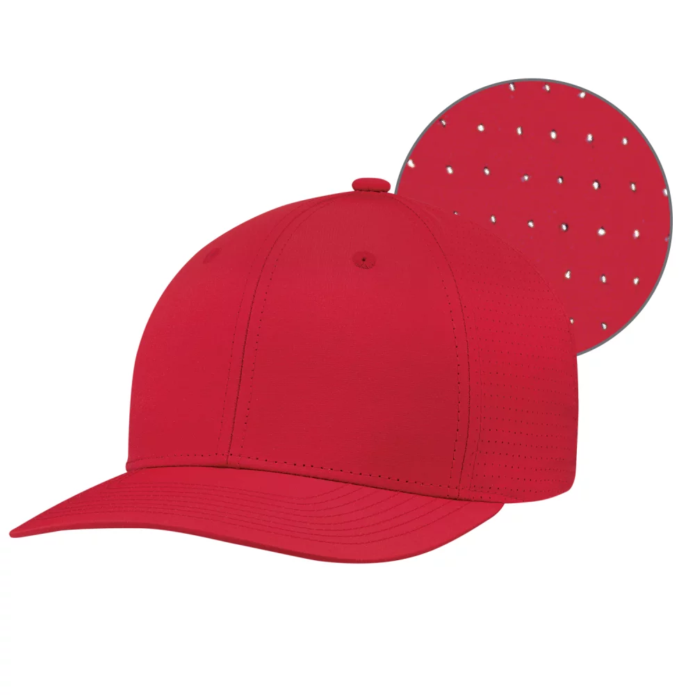 Casquette à 6 panneaux construite Pro-Round (dos en maille) - en maille en polyester ripstop