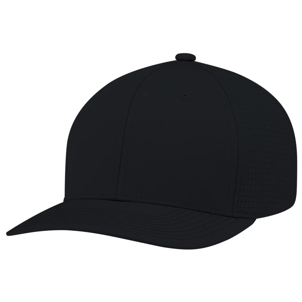 Casquette à 6 panneaux construite Pro-Round (dos en maille) - en maille en polyester ripstop