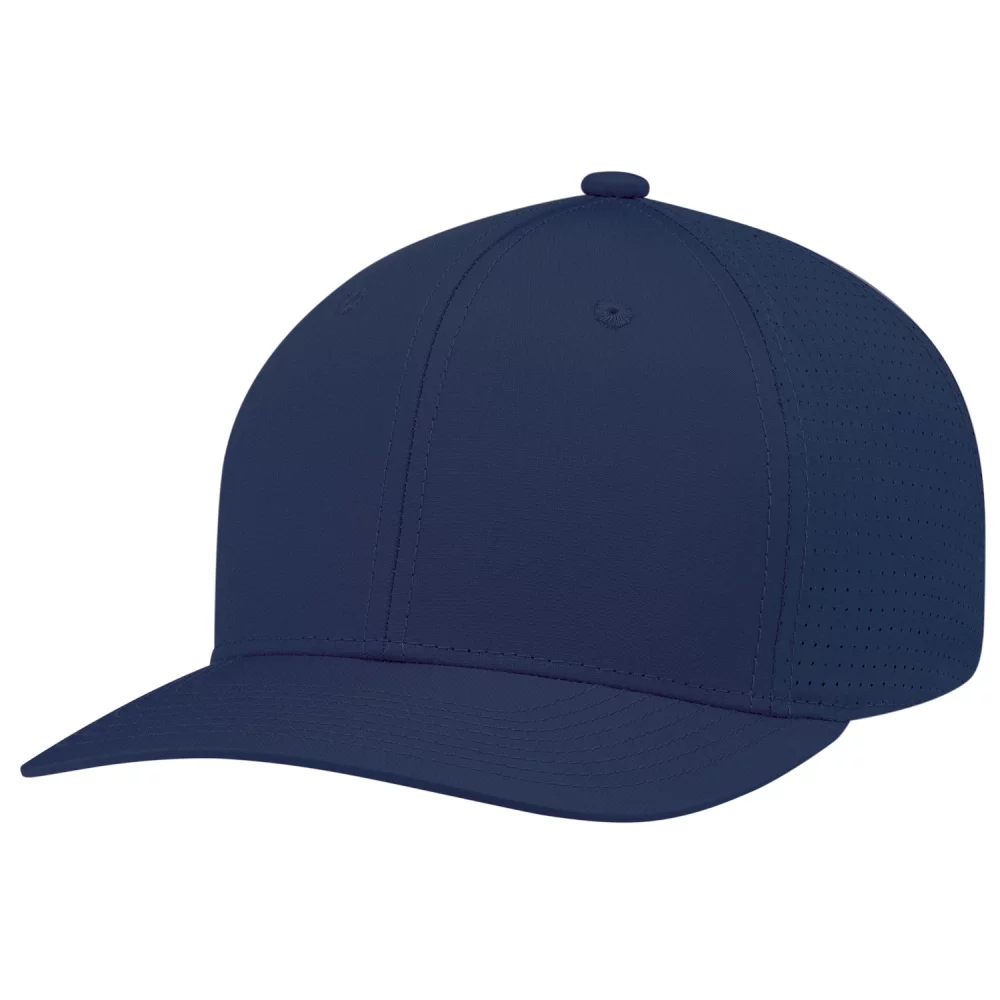 Casquette à 6 panneaux construite Pro-Round (dos en maille) - en maille en polyester ripstop