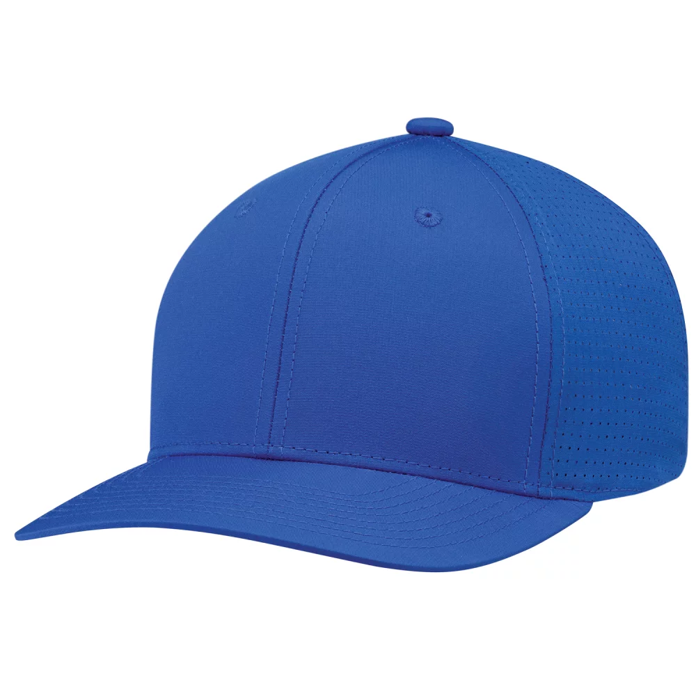 Casquette à 6 panneaux construite Pro-Round (dos en maille) - en maille en polyester ripstop