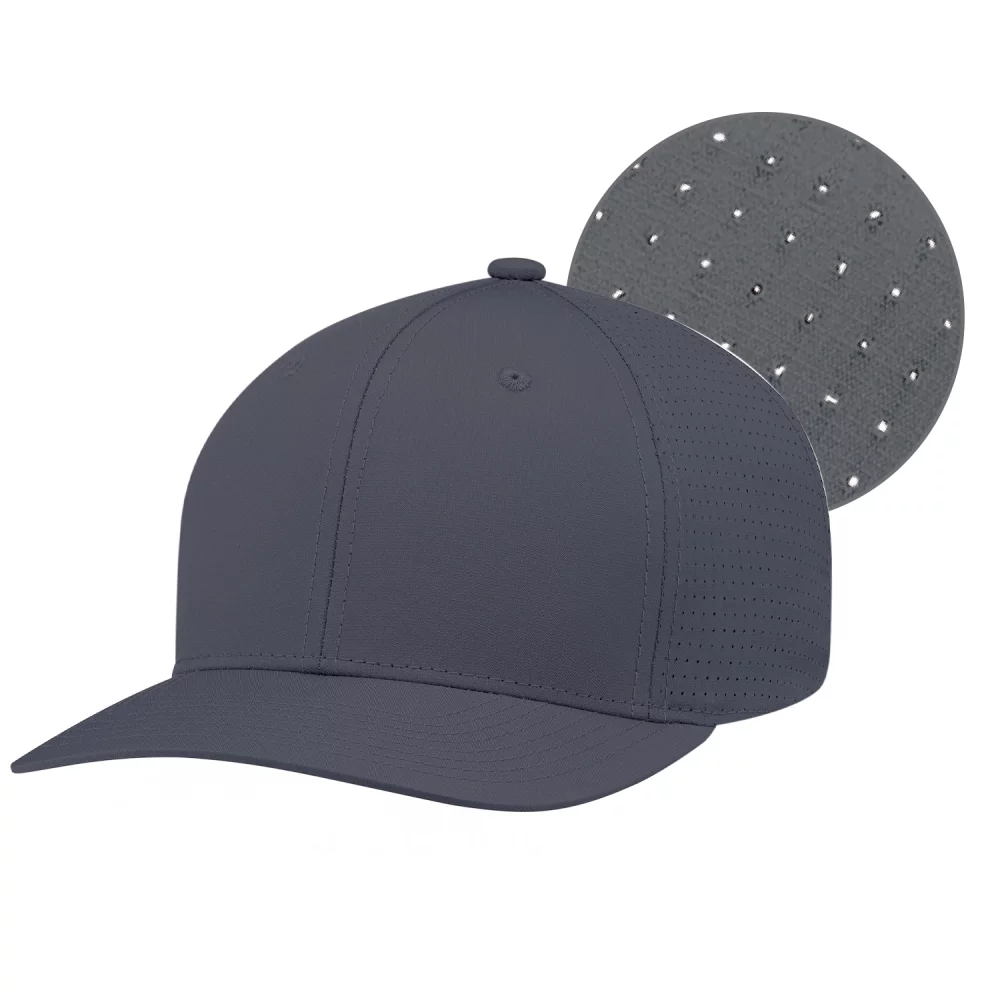 Casquette à 6 panneaux construite Pro-Round (dos en maille) - en maille en polyester ripstop