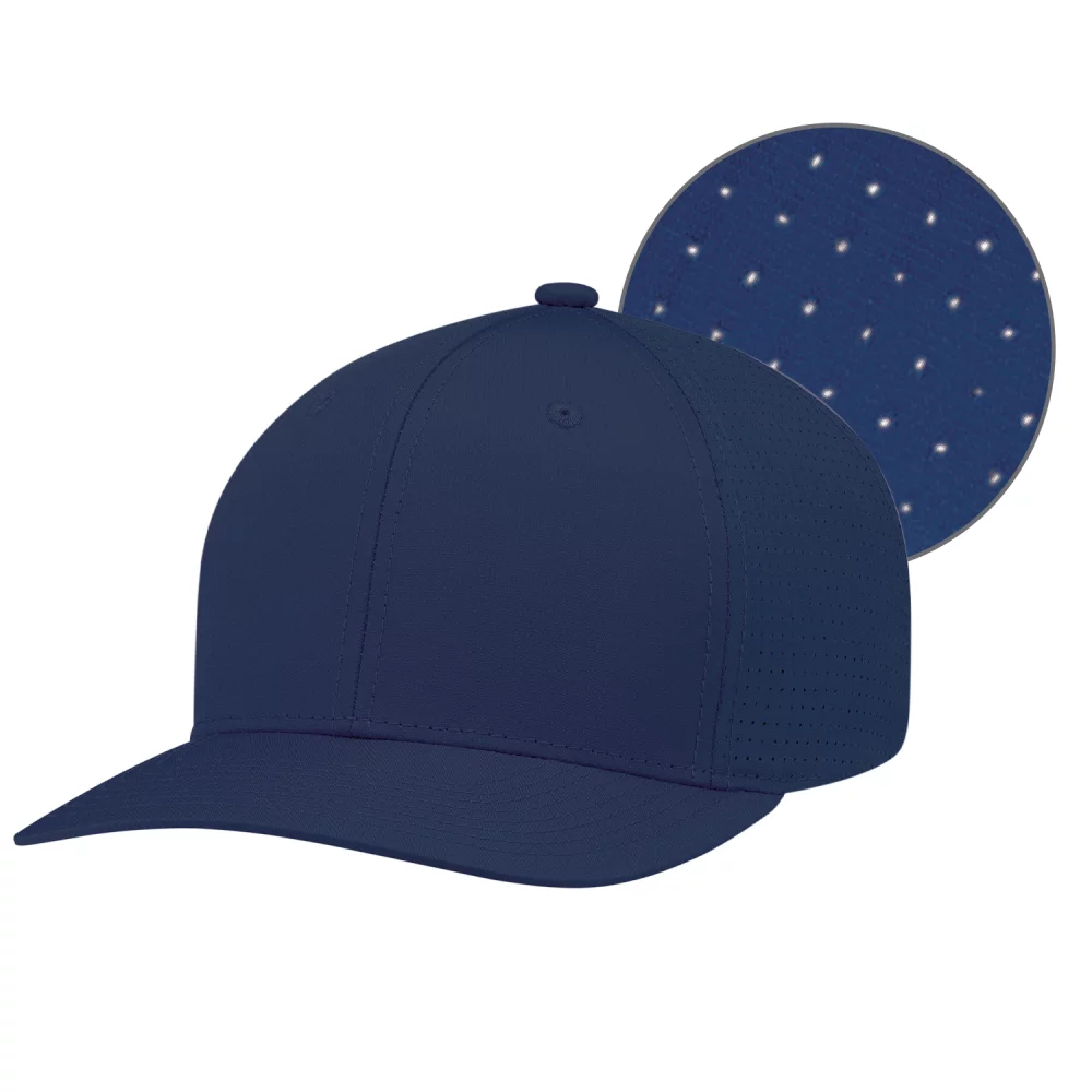 Casquette à 6 panneaux construite Pro-Round (dos en maille) - en maille en polyester ripstop
