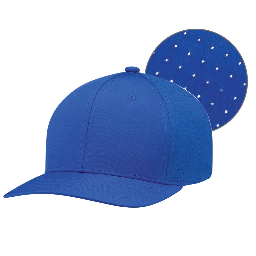 Casquette à 6 panneaux construite Pro-Round (dos en maille) - en maille en polyester ripstop