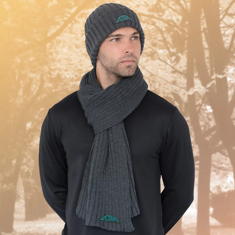 Écharpe en tricot côtelé surdimensionnée et épaisse