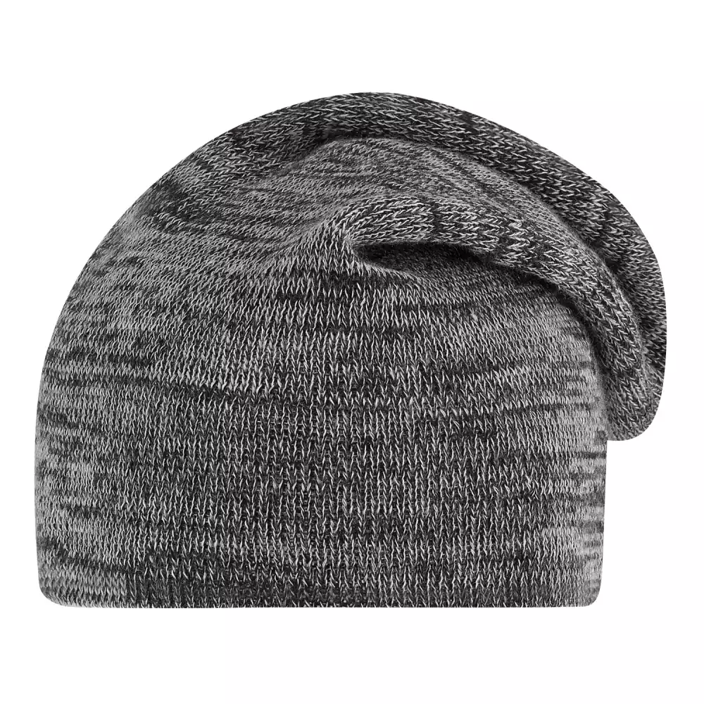 Bonnet en tricot côtelé chiné décontracté