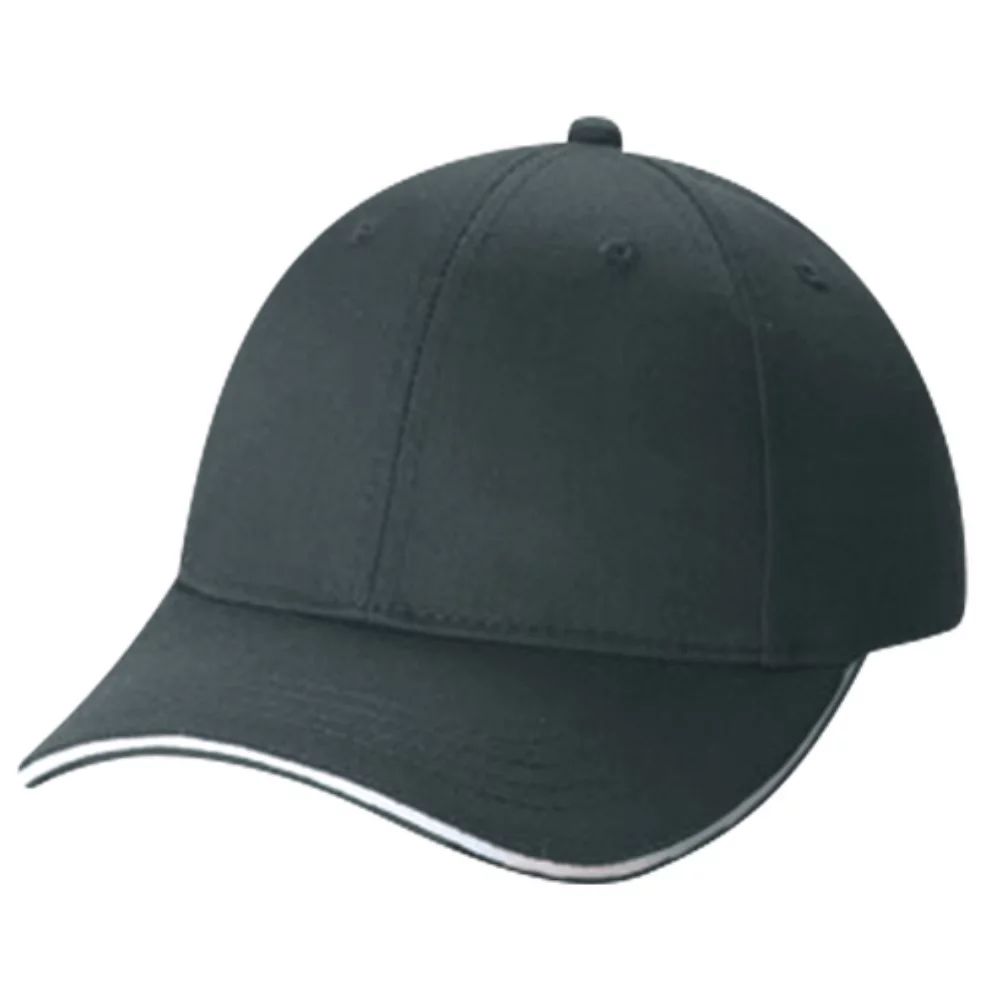 Casquette de jeunesse structurée à 6 panneaux avec bordure contrastante