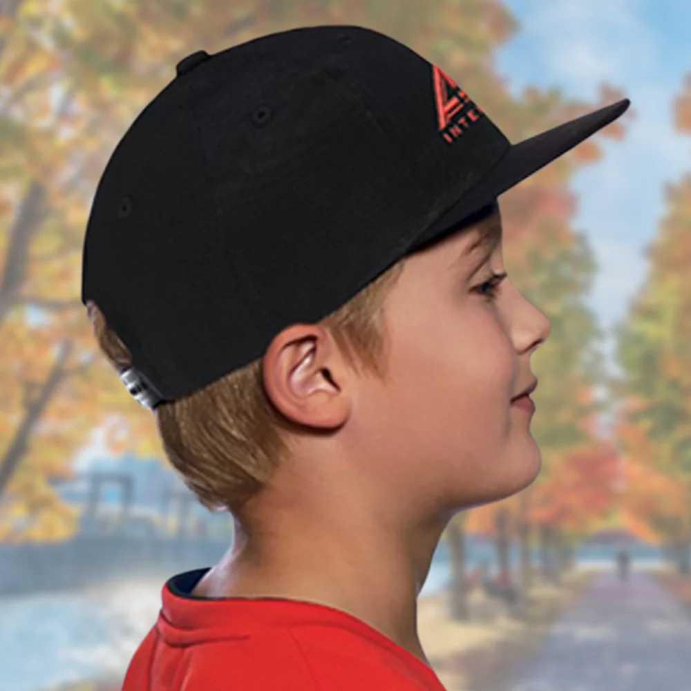 Casquette plate à 6 panneaux pour jeunes