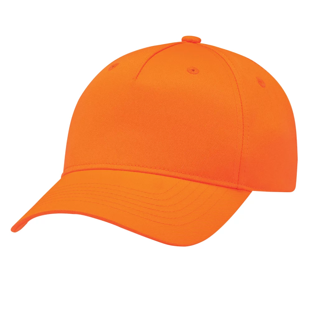 Casquette de chasse / de sécurité - 5 panneaux construits en pleine coupe ajustée.