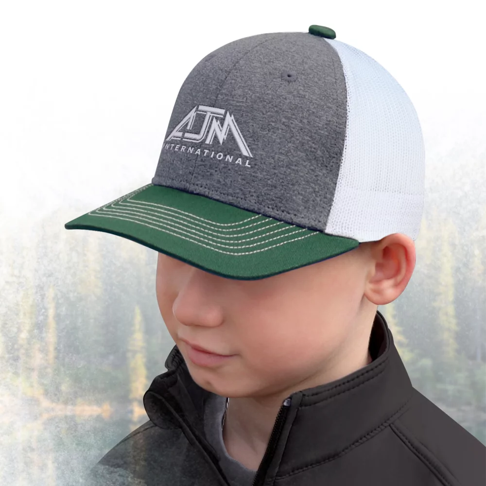 Casquette enfant à 6 panneaux en tissu chiné (dos en filet)