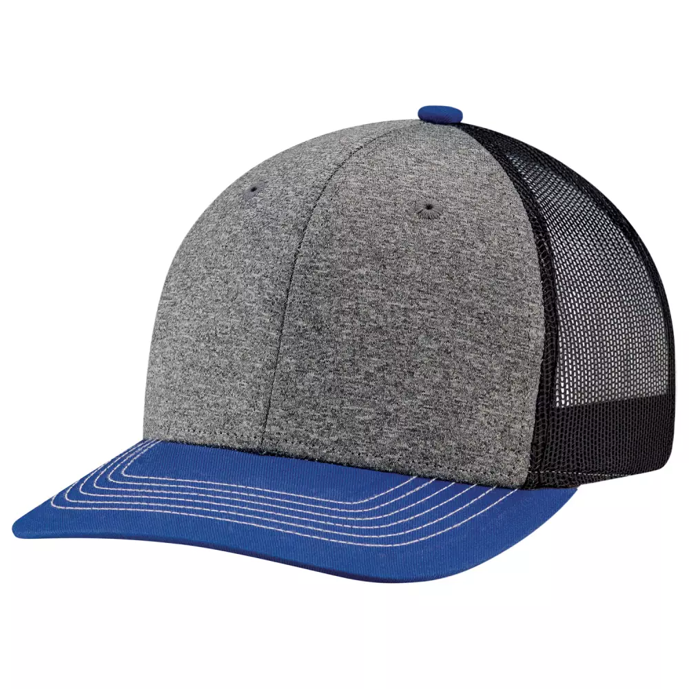 Casquette enfant à 6 panneaux en tissu chiné (dos en filet)