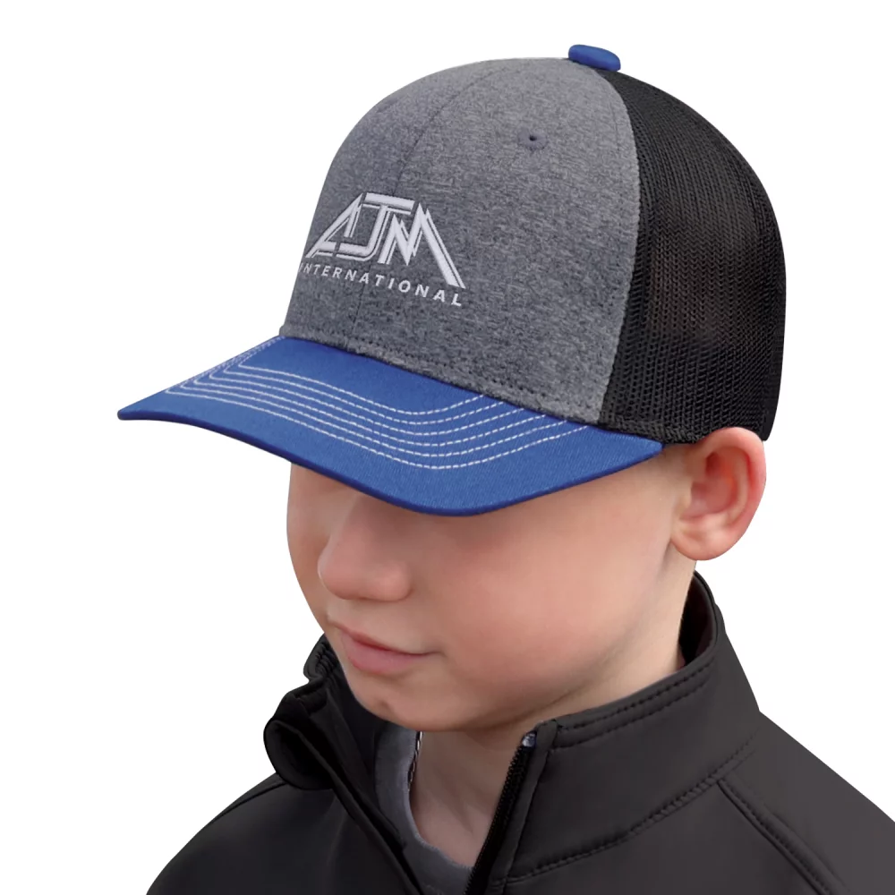 Casquette enfant à 6 panneaux en tissu chiné (dos en filet)