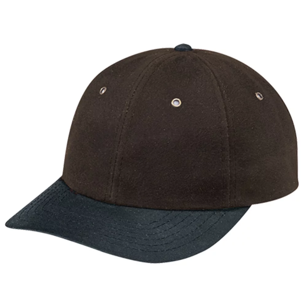 Casquette en coton ciré bicolore.