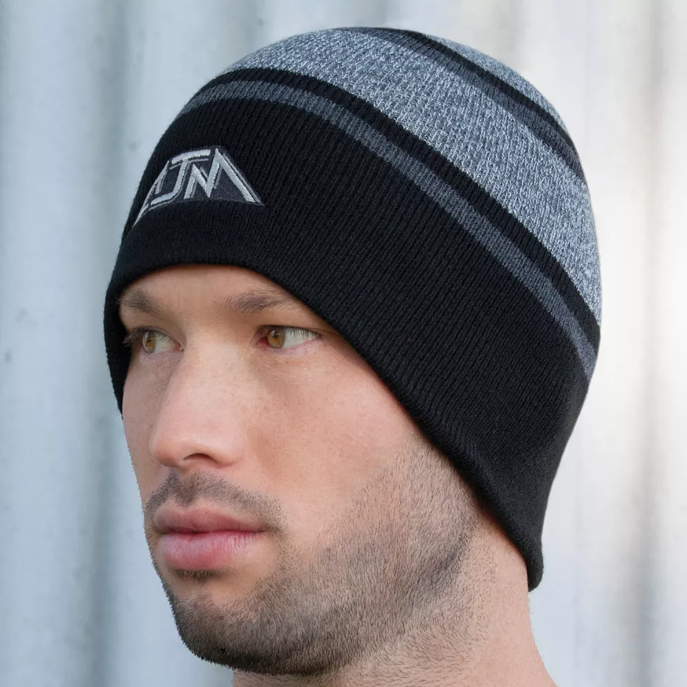 Marl/Stripe Rib Knit Board Cap