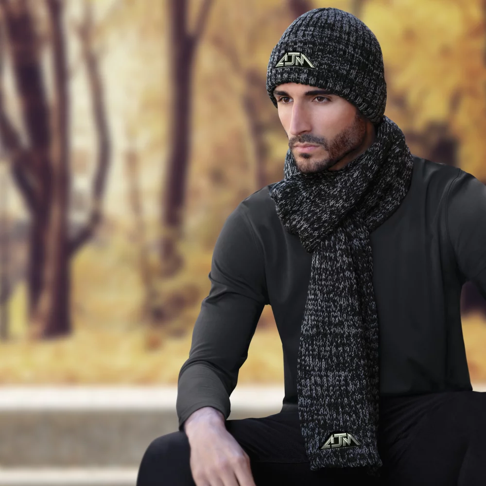 Écharpe en tricot côtelé surdimensionnée et épaisse