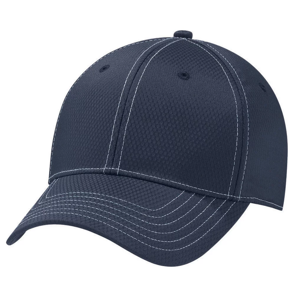 Casquette en polyester de classe A avec diamants et spandex.