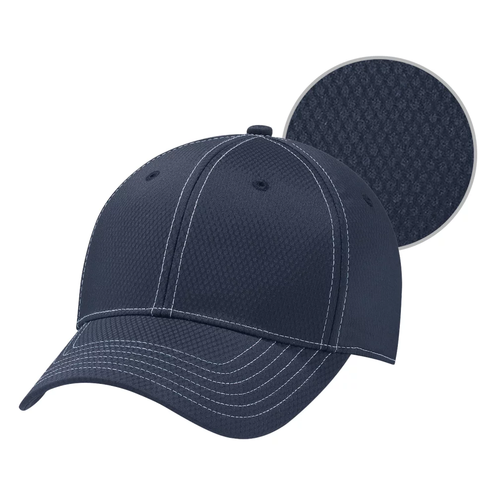 Casquette en polyester de classe A avec diamants et spandex.