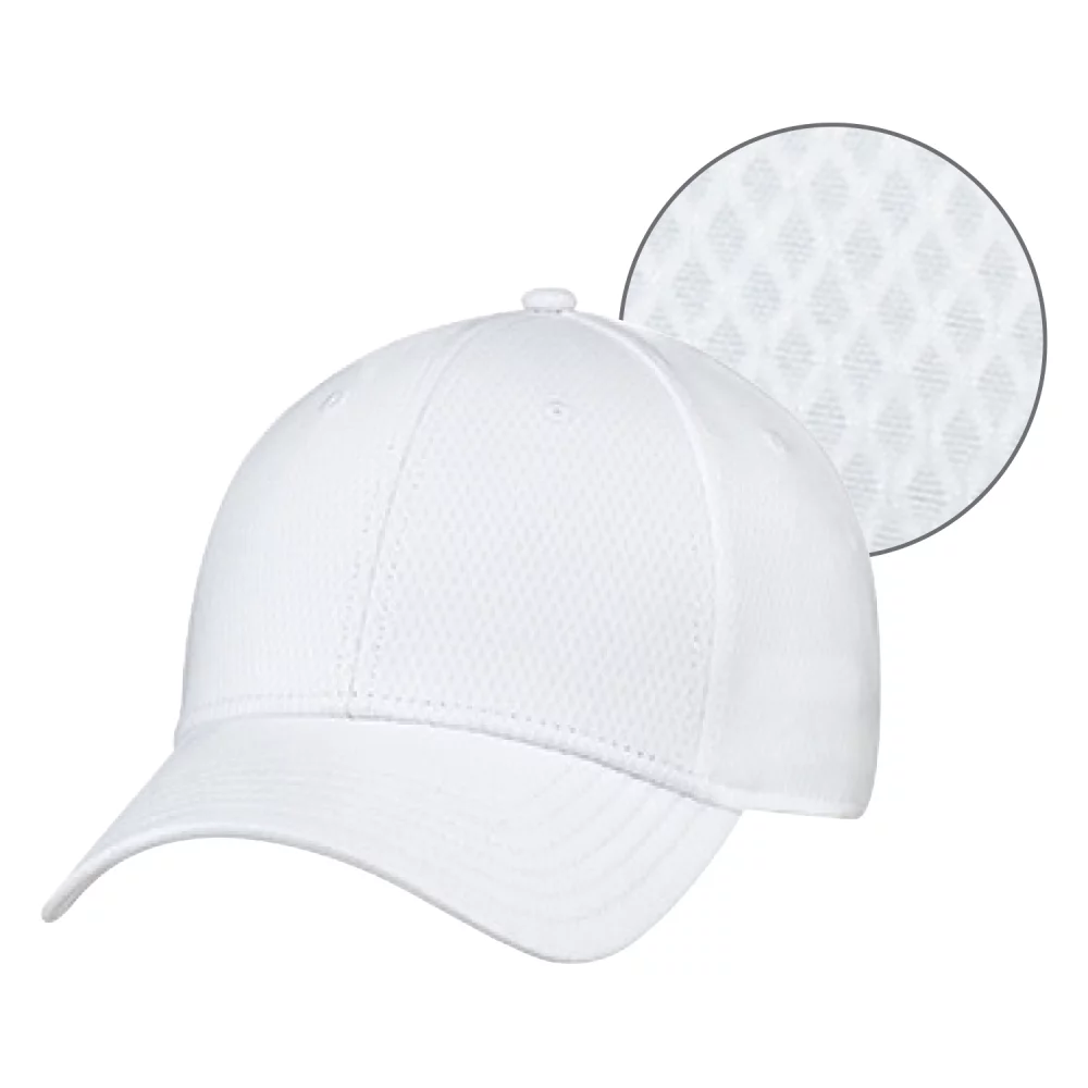 Casquette en polyester de classe A avec diamants et spandex.