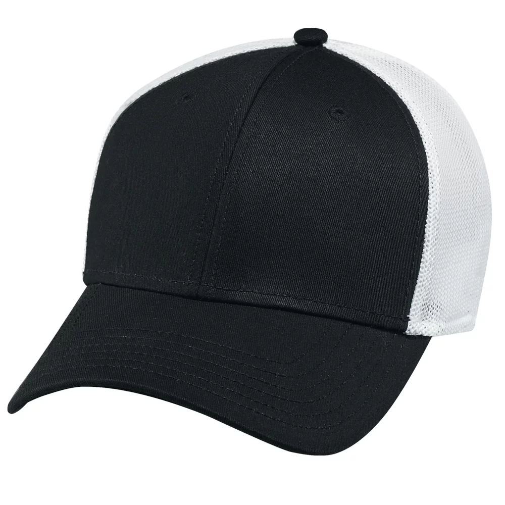 Casquette en sergé de coton/polyester et mesh en spandex A-Flex Deluxe Chino
