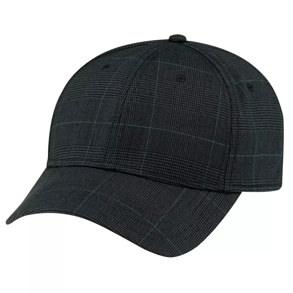 Casquette en polyester à carreaux A-Flex et spandex