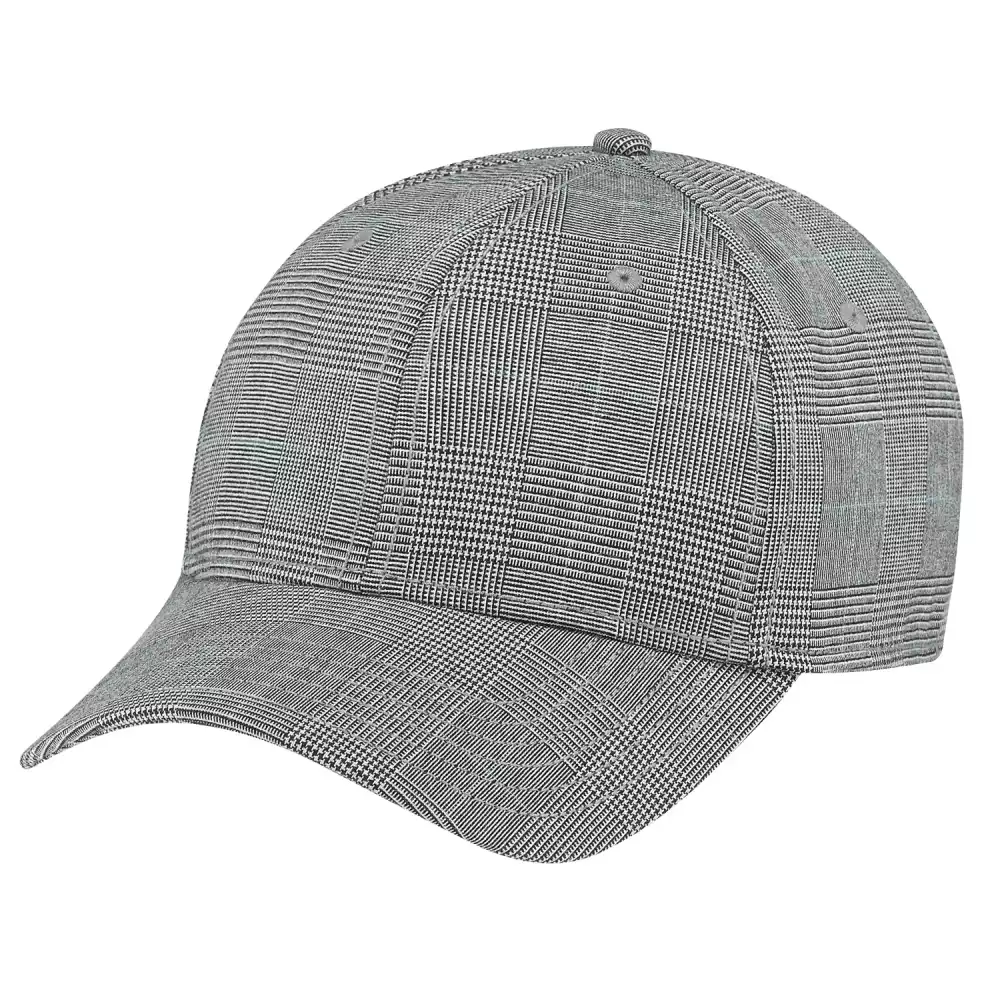 Casquette en polyester à carreaux A-Flex et spandex