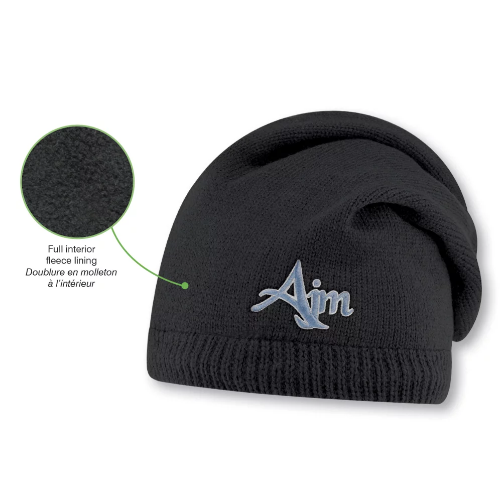 Casquette de planche en polaire micro acrylique/polyester ample