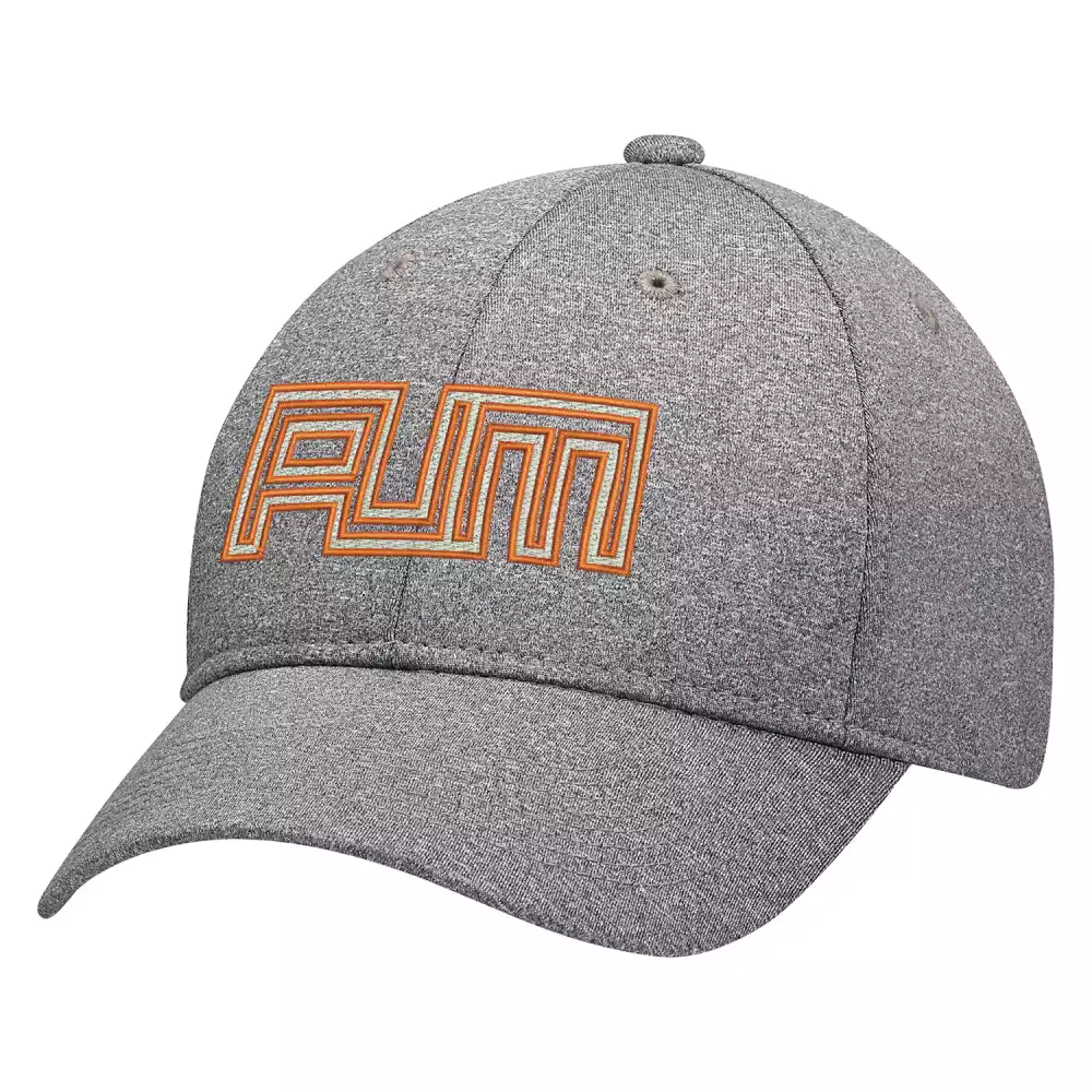 Casquette en polyester chiné et spandex ajustée