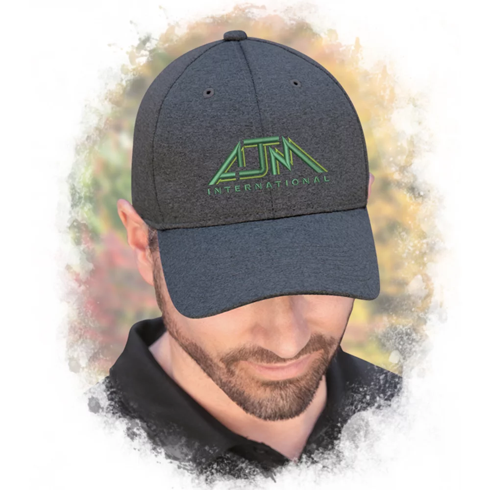 Casquette en polyester chiné et spandex ajustée