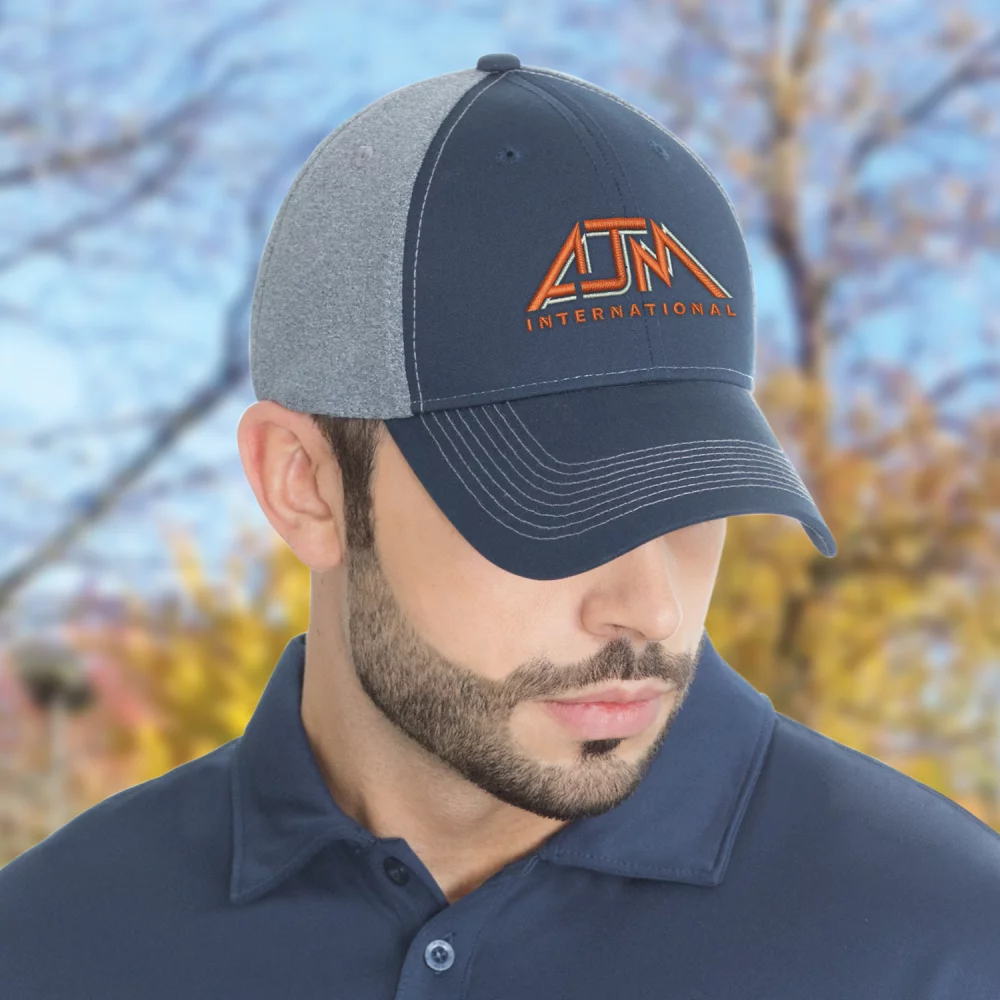 Casquette en polycoton/polyester chiné et spandex ajustée