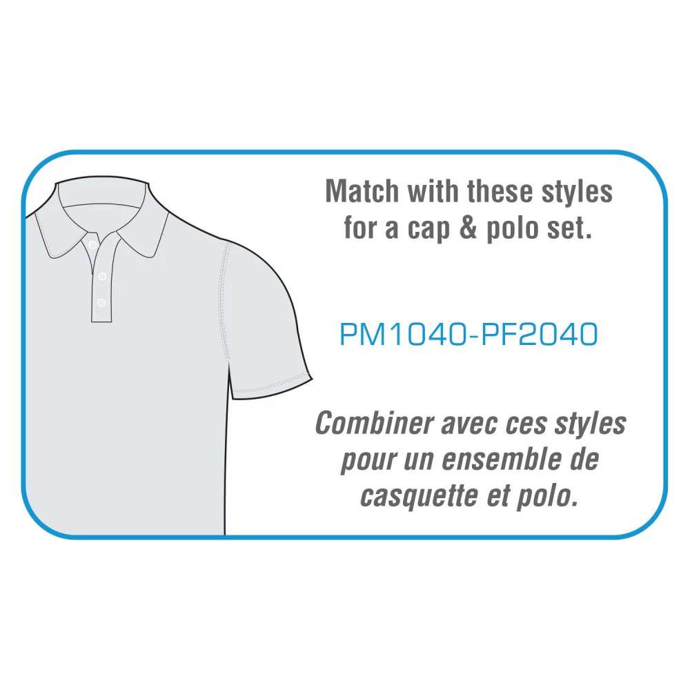 Casquette en polycoton/polyester chiné et spandex ajustée