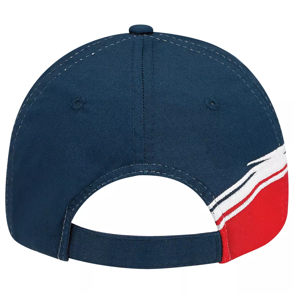 Casquette en polycoton ajustée avec accent en forme de flare