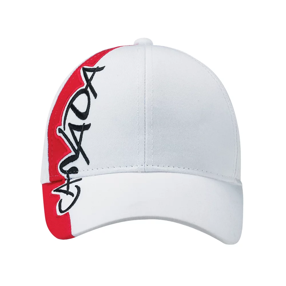 Casquette en polycoton avec insigne du Canada et bordure contrastante