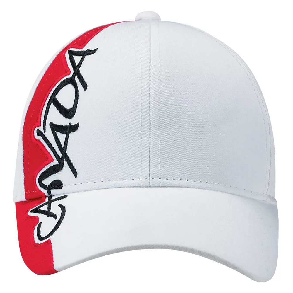 Casquette en polycoton avec insigne du Canada et bordure contrastante