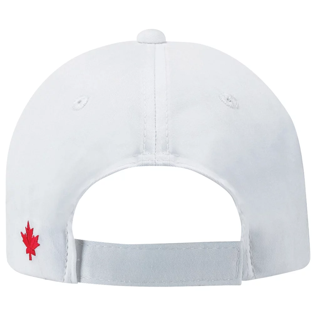 Casquette en polycoton avec insigne du Canada et bordure contrastante