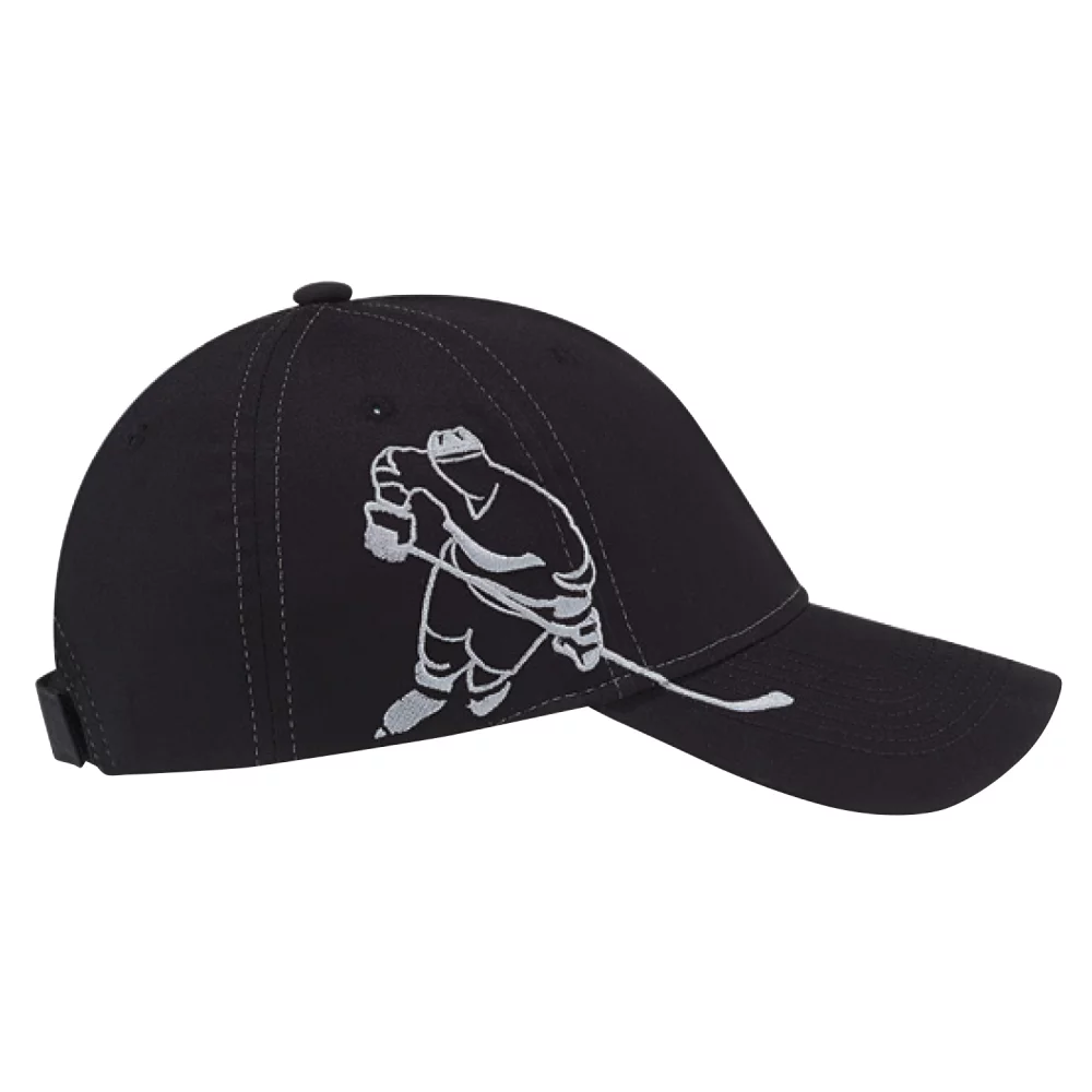 Casquette de hockey en polycoton avec ajustement complet.