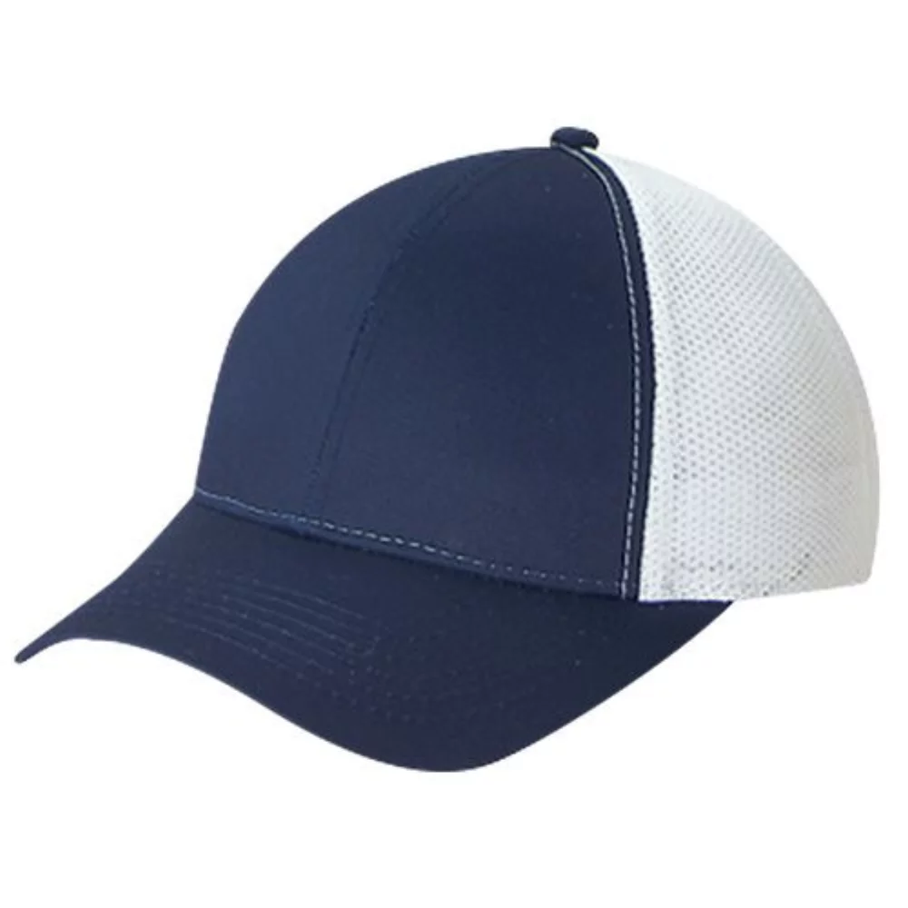 Casquette en polycoton/polyester avec dos en filet (bicolore)