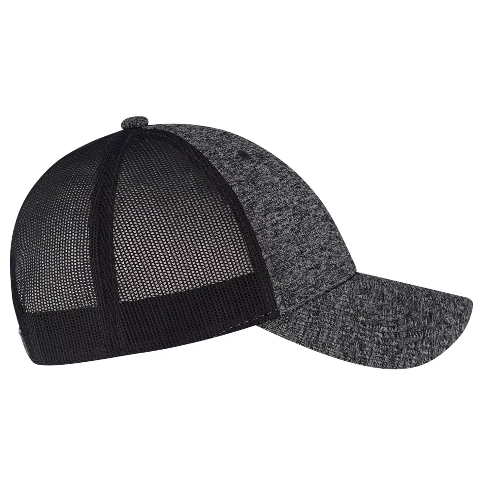 Casquette en polyester chiné ajustée / en maille de polyester doux