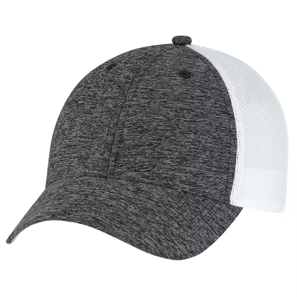 Casquette en polyester chiné ajustée / en maille de polyester doux