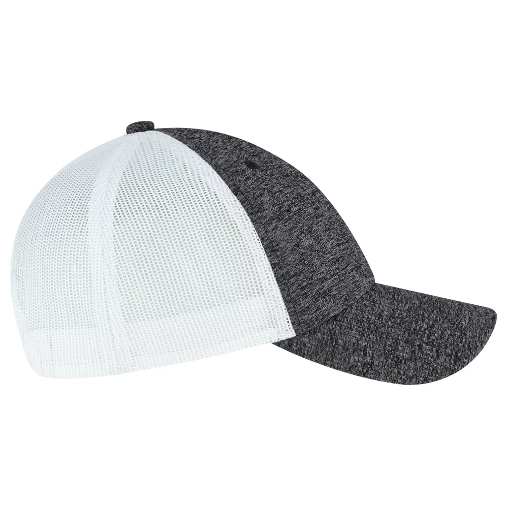 Casquette en polyester chiné ajustée / en maille de polyester doux