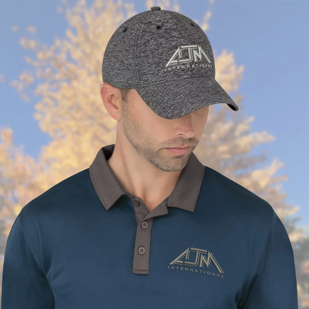 Casquette en polyester chiné et spandex ajustée