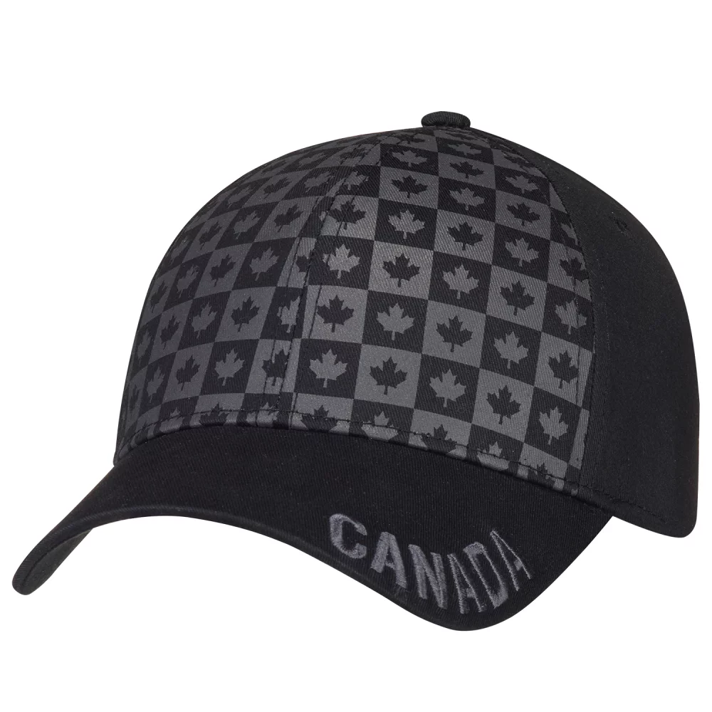Casquette à impression d'écran de feuille d'érable ton sur ton
