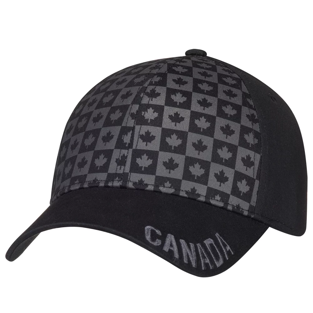 Casquette à impression d'écran de feuille d'érable ton sur ton