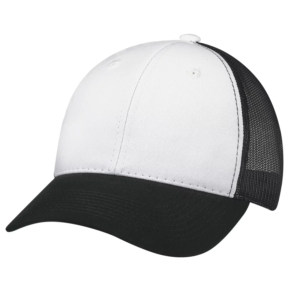 Casquette en nylon doux bicolore avec dos en filet