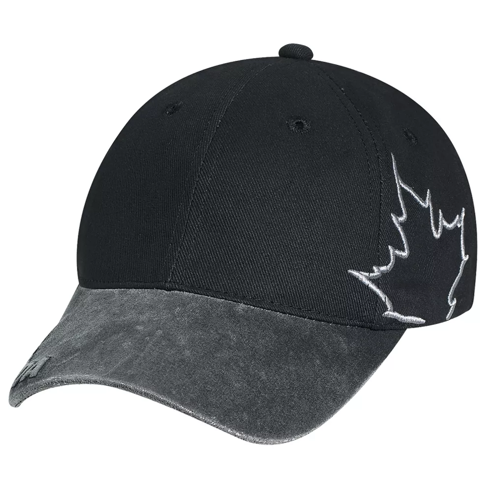 Casquette en polycoton vieilli / toile de coton brossé lourd (bicolore)