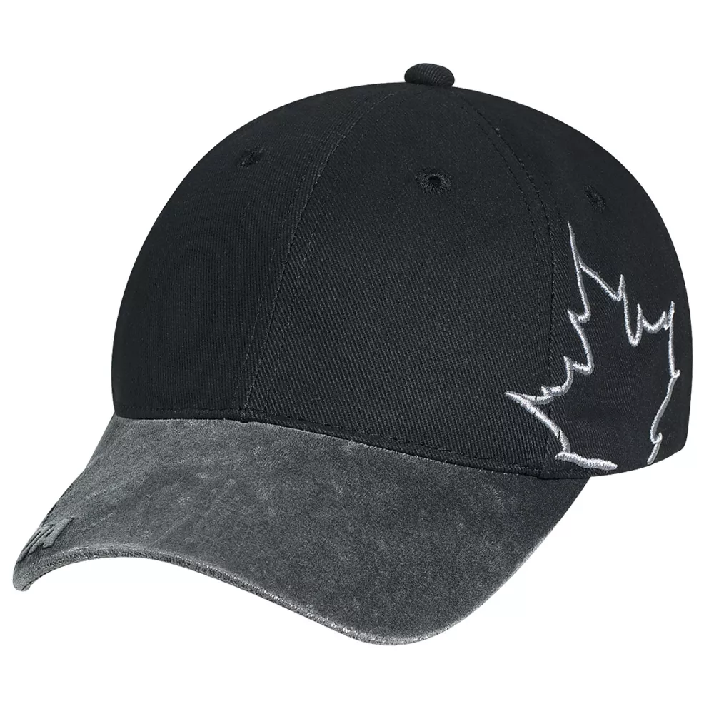 Casquette en polycoton vieilli / toile de coton brossé lourd (bicolore)