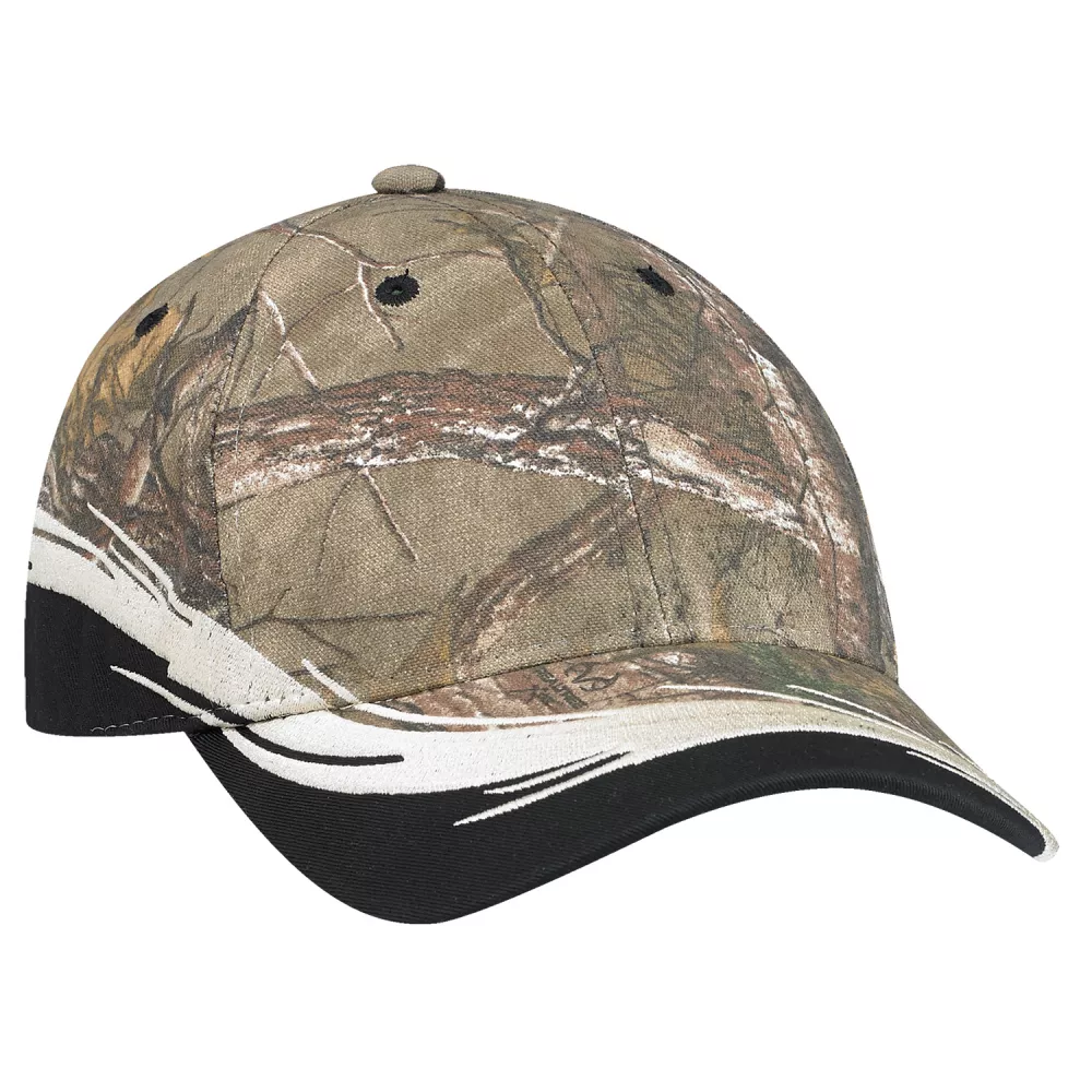 Casquette en polycoton brossé camouflage (Mossy Oak Break-Up® ou Realtree®)